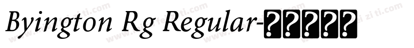 Byington Rg Regular字体转换